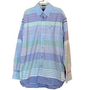 Tommy Hilfiger multicolor stripe button down long sleeve shirt Size Medium